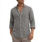 Långärmad skjorta med knappar för herrar-Shirts for men-Fjallbarn