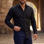 Långärmad skjorta med knappar för herrar-Shirts for men-Fjallbarn
