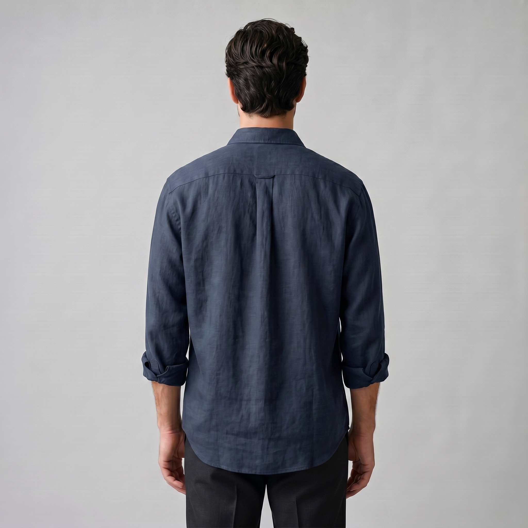 Långärmad skjorta med knappar för herrar-Shirts for men-Fjallbarn