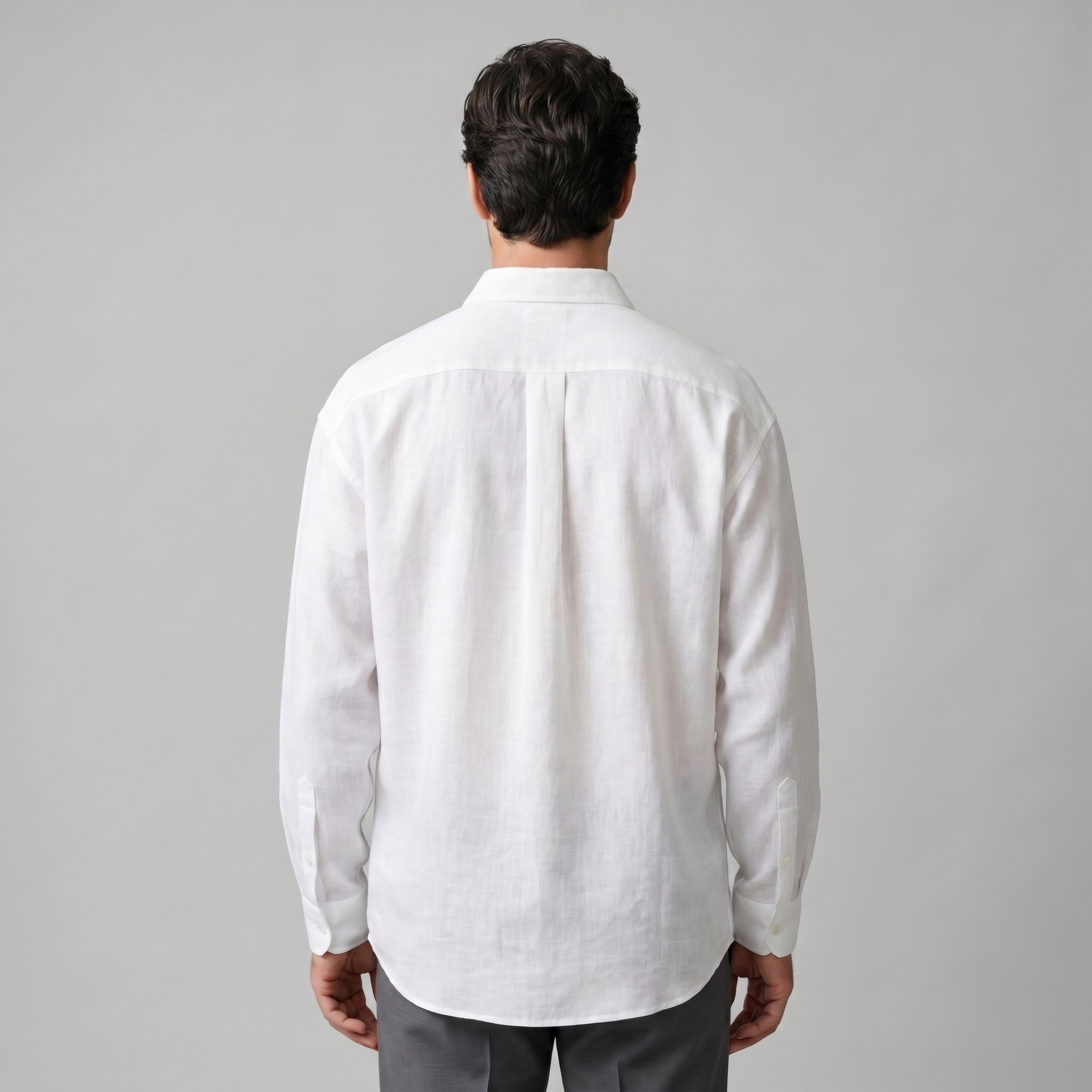 Långärmad skjorta med knappar för herrar-Shirts for men-Fjallbarn