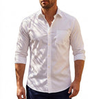 Långärmad skjorta med knappar för herrar-Shirts for men-Fjallbarn