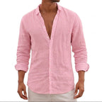 Långärmad skjorta med knappar för herrar-Shirts for men-Fjallbarn