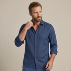 Långärmad skjorta med knappar för män-Shirts for men-Fjallbarn