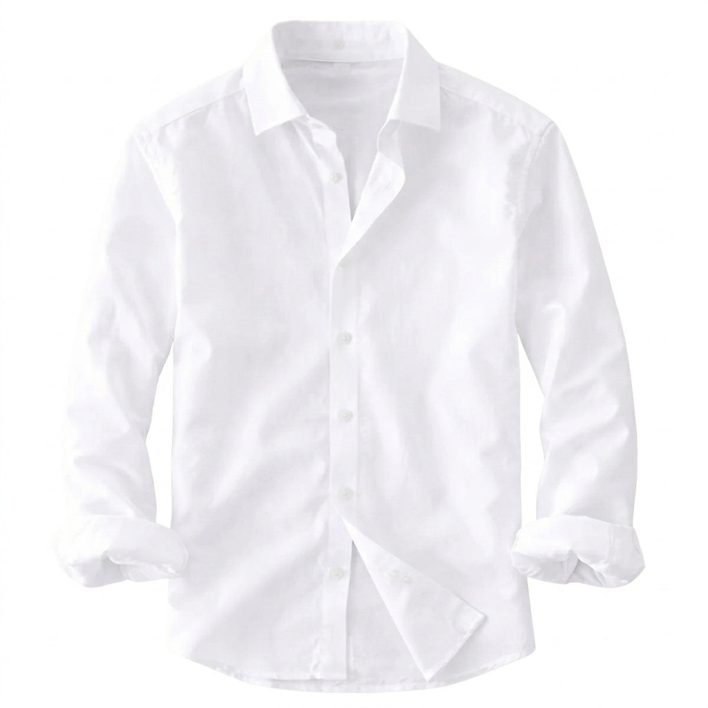 Långärmad skjorta med knappar för män-Shirts for men-Fjallbarn