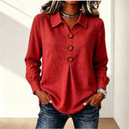 Långärmad skjorta med knappar fram för dam-Shirts for women-Fjallbarn