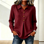 Långärmad skjorta med knappar fram för dam-Shirts for women-Fjallbarn