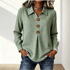 Långärmad skjorta med knappar fram för dam-Shirts for women-Fjallbarn
