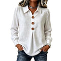 Långärmad skjorta med knappar fram för dam-Shirts for women-Fjallbarn
