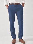 Linnebyxor för män med bälteshällor-Pants for Men-Fjallbarn