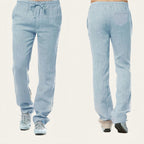 Linnebyxor med raka ben för herr-Pants for Men-Fjallbarn