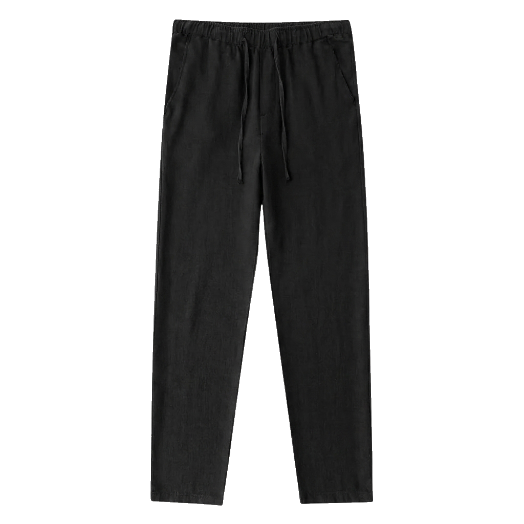 Linnebyxor med raka ben för herr-Pants for Men-Fjallbarn