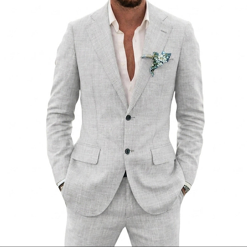 Linnekostym för män med klassiska slag-Suits for men-Fjallbarn
