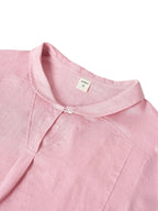 Linnetopp med sjalkrage och V-ringning för dam-Tops for women-Fjallbarn