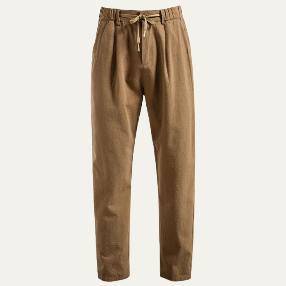 Män Byxor med Veckad Midja, Dragsko och Dragkedja-Pant for Men-Fjallbarn