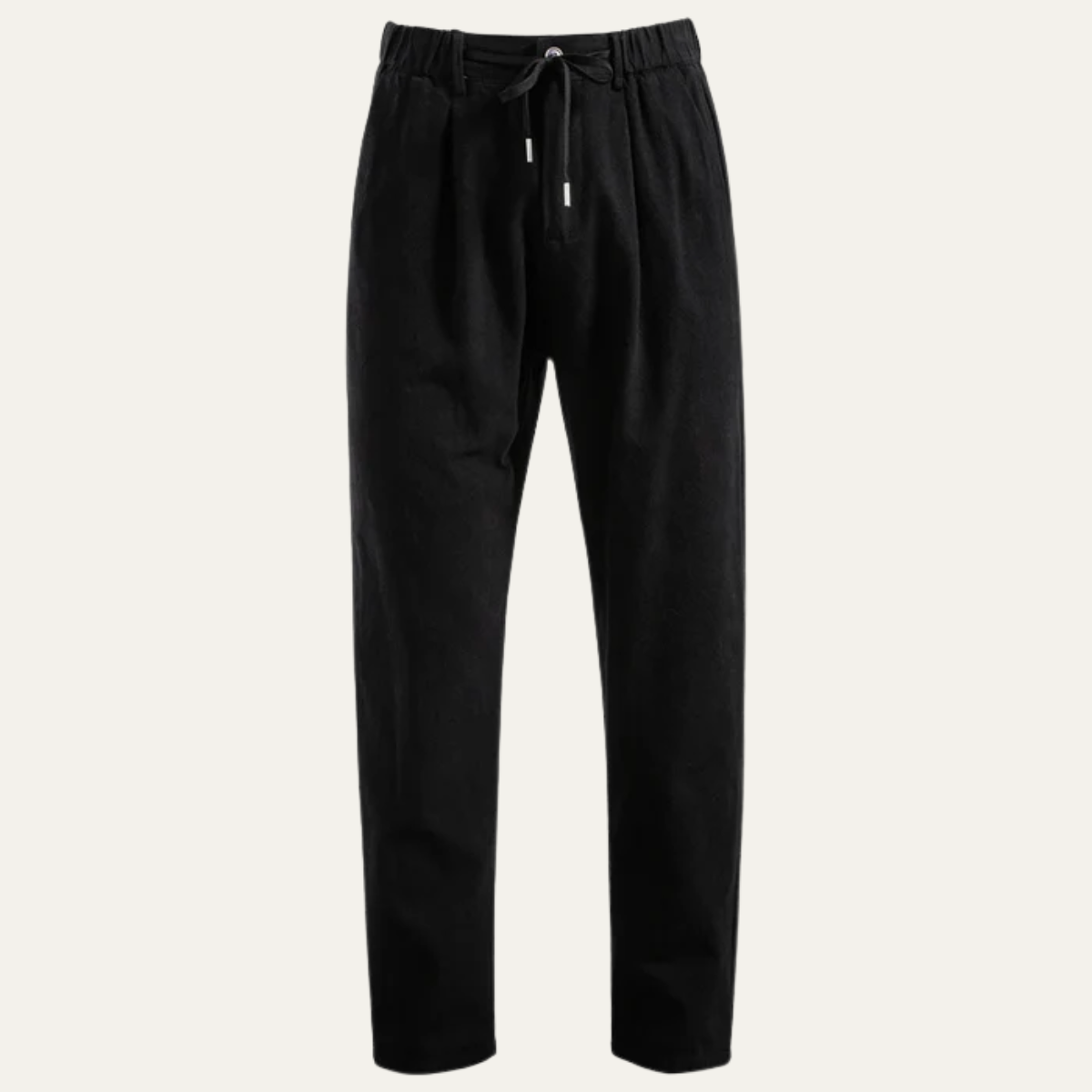 Män Byxor med Veckad Midja, Dragsko och Dragkedja-Pant for Men-Fjallbarn