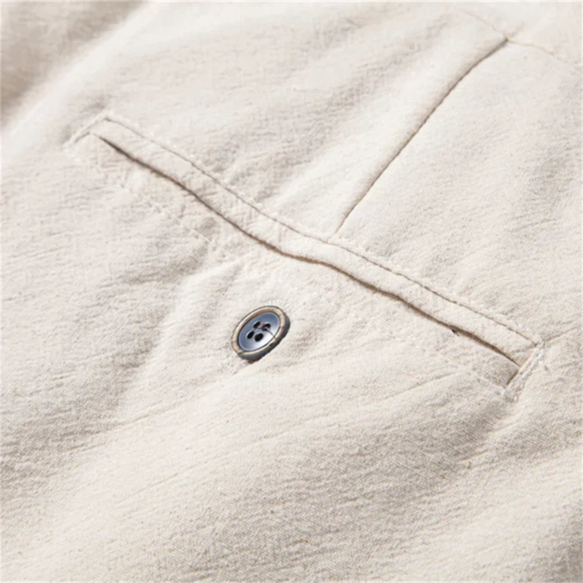 Män Byxor med Veckad Midja, Dragsko och Dragkedja-Pant for Men-Fjallbarn