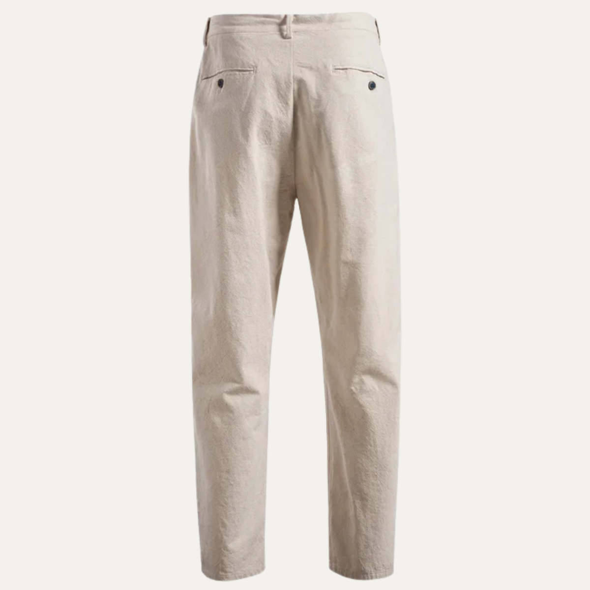 Män Byxor med Veckad Midja, Dragsko och Dragkedja-Pant for Men-Fjallbarn