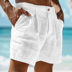 Män Shorts med Veckad Midja och Knappstängning-Shorts for men-Fjallbarn