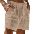 Män Shorts med Veckad Midja och Knappstängning-Shorts for men-Fjallbarn