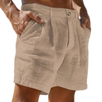Män Shorts med Veckad Midja och Knappstängning-Shorts for men-Fjallbarn