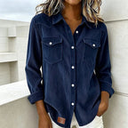 Manchester-skjorta med knappar och fickor för dam-Shirts for women-Fjallbarn