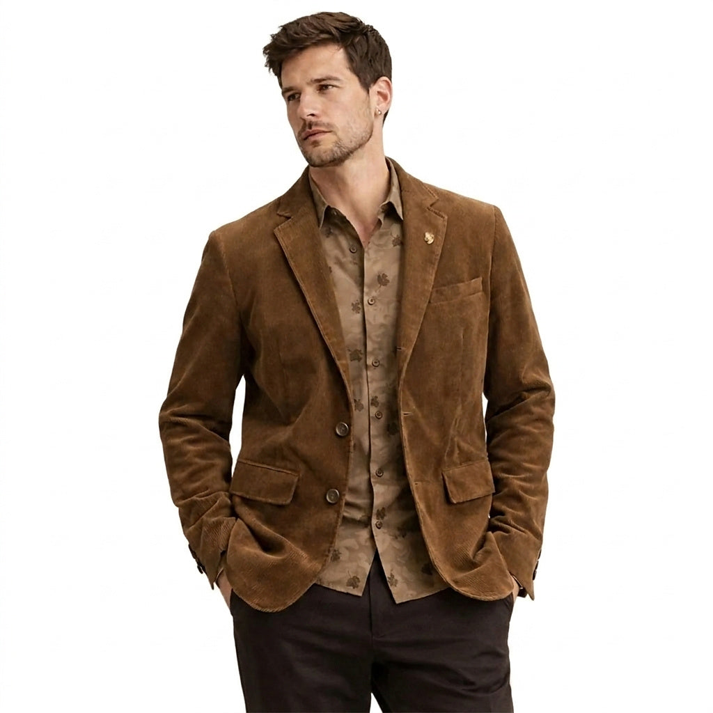 Manchesterkavaj för herr med knappstängning-Blazer for men-Fjallbarn