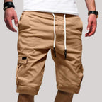 Mäns Cargo Shorts med Dragsko i Midjan och Flera Fickor-Shorts for men-Fjallbarn
