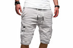 Mäns Cargo Shorts med Dragsko i Midjan och Flera Fickor-Shorts for men-Fjallbarn