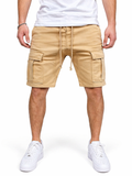 Mäns Cargo Shorts med Dragsko i Midjan och Lockfickor-Shorts for men-Fjallbarn