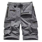 Mäns Cargo Shorts med Flera Fickor och Dragkedjestängning-Shorts for men-Fjallbarn