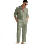 Matchande set med linneskjorta och byxor för herr-Sets for Men-Fjallbarn