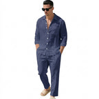 Matchande set med linneskjorta och byxor för herr-Sets for Men-Fjallbarn