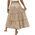 Maxikjol med volanger och dragsko för dam-Maxi Skirt-Fjallbarn
