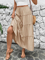 Maxikjol med volanger och dragsko för dam-Maxi Skirt-Fjallbarn