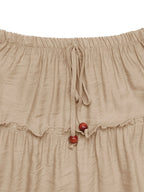 Maxikjol med volanger och dragsko för dam-Maxi Skirt-Fjallbarn