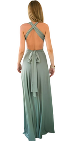 Maxiklänning för damer med korsad halsringning-Maxi Dress-Fjallbarn