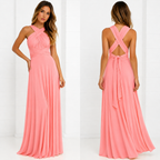Maxiklänning för damer med korsad halsringning-Maxi Dress-Fjallbarn