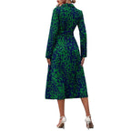Midilång skjortklänning för dam med knytband i midjan-Maxi Dress-Fjallbarn