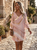 Miniklänning med marmormönster för dam-Mini Dress-Fjallbarn