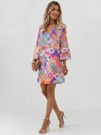 Miniklänning med marmormönster för dam-Mini Dress-Fjallbarn