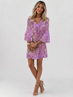 Miniklänning med marmormönster för dam-Mini Dress-Fjallbarn