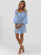 Miniklänning med marmormönster för dam-Mini Dress-Fjallbarn