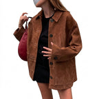 Mockajacka för dam med knäppning fram-Jacket for women-Fjallbarn