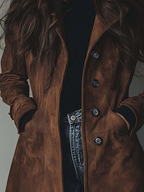 Mockarock för dam med knappar fram-Coats for women-Fjallbarn