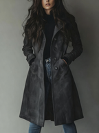 Mockarock för dam med knappar fram-Coats for women-Fjallbarn