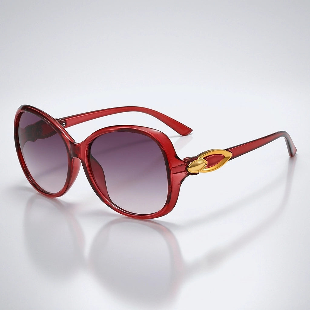 Mönstrade fjärilsglasögon för dam med metalldetaljer-Glasses for women-Fjallbarn
