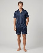 Mönstrat pyjamasset med kort ärm för herrar-Sets for women-Fjallbarn