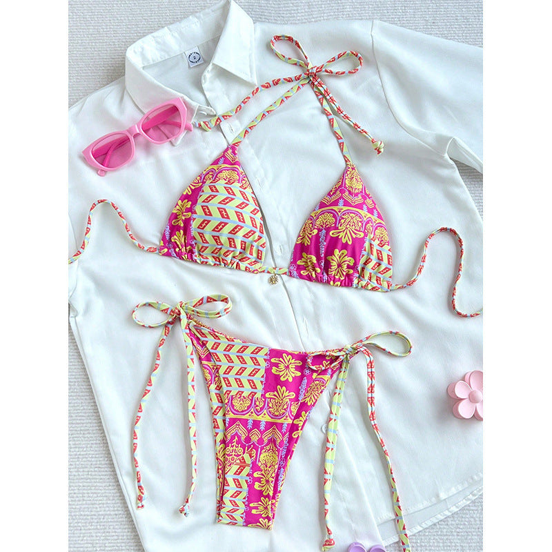Mönstrat triangelbikiniset för dam-Swimwear for women-Fjallbarn