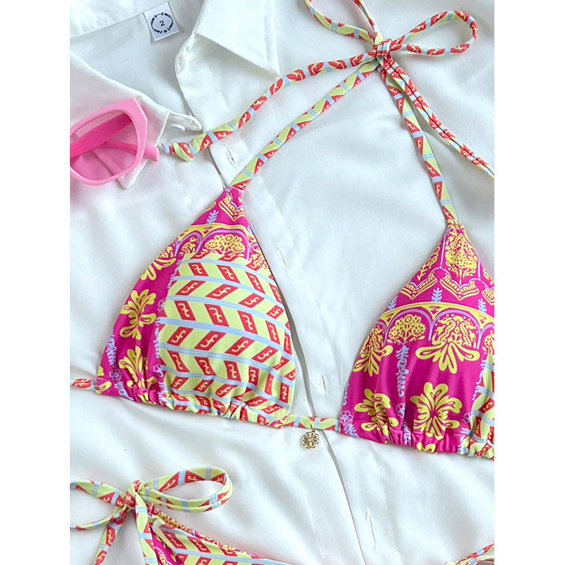 Mönstrat triangelbikiniset för dam-Swimwear for women-Fjallbarn