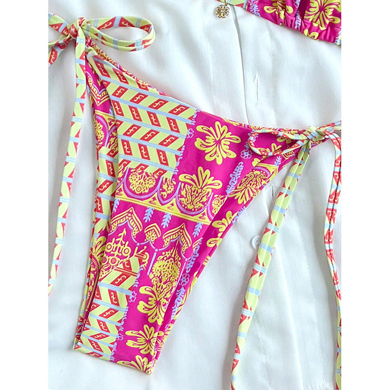 Mönstrat triangelbikiniset för dam-Swimwear for women-Fjallbarn